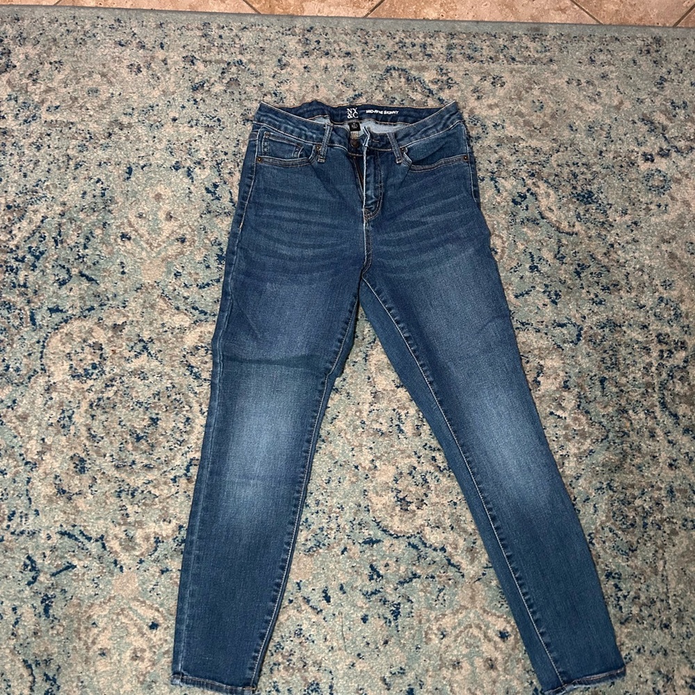 New York & Company Blue Skinny Jeans Classic Style
